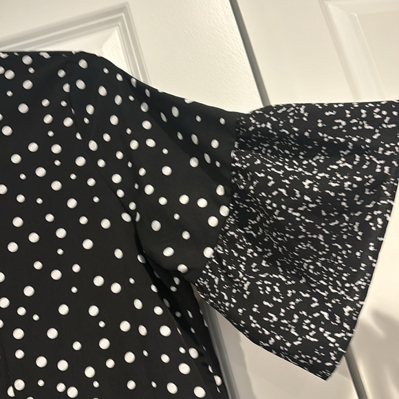 Caara Black and White Asymmetrical Dress - Picture 4 of 9